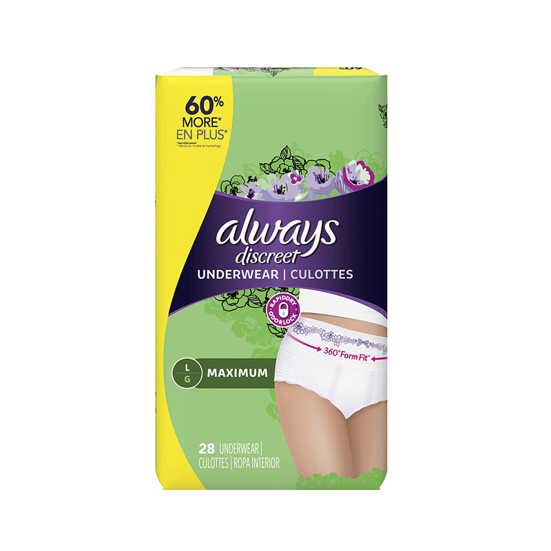 Always Incontinence and Postpartum Underwear for Women, Maximum