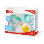 مجموعة تعلم الشرب من NUK لعمر 6 أشهر فما فوق (اللون: أخضر)       نوك-NUK