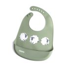 Kidsme - Lightweight Silicone Easy Clean Bib Food Catcher With 6 Level Neck Strap From 6 Months And Above -Green