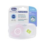 Chicco Physio Forma Air Silicone Soothers 0–6 Months – Orthodontic Pacifiers Gentle on Gums, Pink - 2 Pcs
