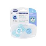 Chicco Physio Light Soothers 2–6M – Boy Silicone Orthodontic Pacifiers, 2-Pack