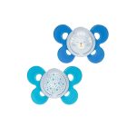 Chicco Physio Comfort Pacifiers 16–36M – Blue Silicone Orthodontic Soothers, 2-Pack