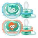 Philips Avent Pacifier Ultra Air, 2 Pieces Sloth 18 Months Above (Monkey)