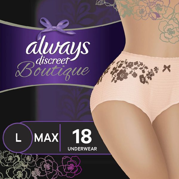 Always Boutique High-Rise Incontinence Underwear Size S/M Maximum