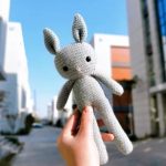 الكروشيه الأرنب لعبة الطفل النوم Amigurumi