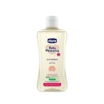Chicco Baby Moments Bath Oil (200 ml) - Moisturizing & Hypoallergenic Oil for Soft, Hydrated Baby Skin After Bathing