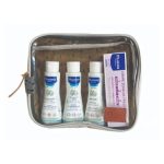 موستيلا - حقيبة سفر باللون الرمادي مع الضروريات- mustela