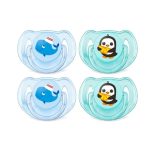 Philips Avent Pacifier Classic, 6 - 18 Months 2 Pieces, Mouse & Penguin/ NU-24