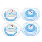 لهاية فيليبس آفنت  0 - 6 شهور، 2 قطعة، أنا أحب ماما / الحليب - أزرق  -PHILIPS AVENT