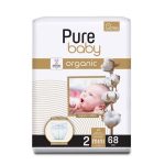 Pure Baby Organic Baby Diaper Cotton Size 2-68pcs Mini 3-6kg