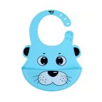 Mooli Cute Cartoon Baby Food Catcher Silicone Bib For Baby Boys And Girls