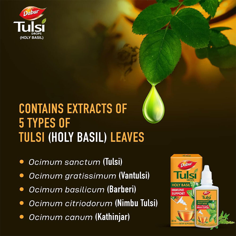 Dabur Tulsi Ayurvedic Holy Basil Cough Cold Drops 30ml Kyno Baby