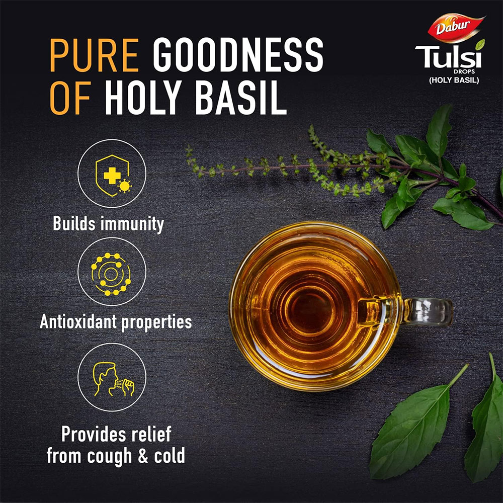 Dabur Tulsi Ayurvedic Holy Basil Cough Cold Drops 30ml Kyno Baby