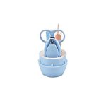 Nepee Baby Ergonomic Design Infant And Toddler Grooming Kit With Scissor – 4Pcs – Blue