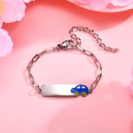 Mooli Baby Bracelet Hypoallergenic Blue Car Stainless Steel – Silver Plated
