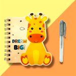 Mooli Small Dream Big Giraffe Notebook With Ballpen