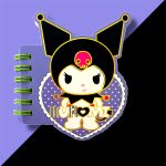 Mooli Kuromi Cartoon Character Small Notebook Ultra-Slim High-Gloss Character Art