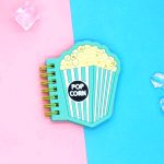 Mooli Pop Corn Cartoon Character Whimsical Character Notebook - BlueGreen