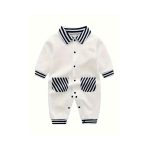 Arter's 100% Cotton Baby Sleepsuit - Striped Pocket - Ideal For Newborns And Infants For All-day Wear