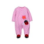 Arter’s 100% Cotton Baby Sleepsuit - Ladybug - Ideal For Photoshoots, Special Occasions, Or Daily Outfits