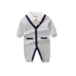 Arter’s 100% Cotton Baby Sleepsuit With Bowtie- Gray/Blue - Perfect For Sleep, Play, And Casual Daily Wear