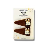 Mooli Bloom & Thread Decorative Fabric Clips For Special Occasions - Bunny , Daisy , Mushroom , Red Flower , Ribbons , Sunflower , Tan , Whiteflower      - 2 Pcs
