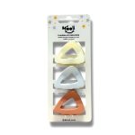 Mooli Triangle Shape Hair Clips - The Mod Collection - Non-Slip - Pack Of 3