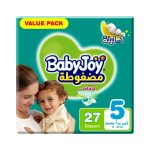 BabyJoy Compressed Diamond Pad Diaper Size 5 - Large - (14-23kg) - 27 Diapers