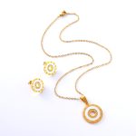 Mooli Stainless Steel Jewelry Set Hypoallergenic And Rust-Proof Perfect Gift For Birthdays And New Moms -  Gold Plated