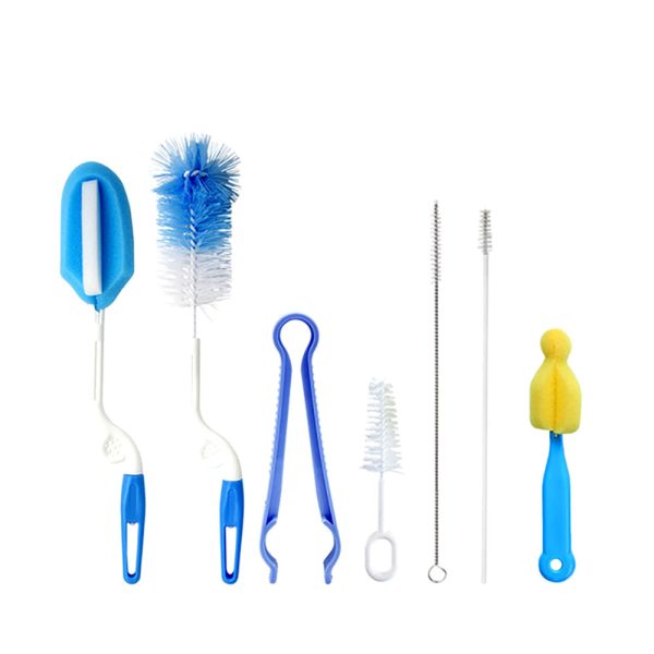 MoonBaby 7in1 Bottle Nipple Brush Cleaner - Blue