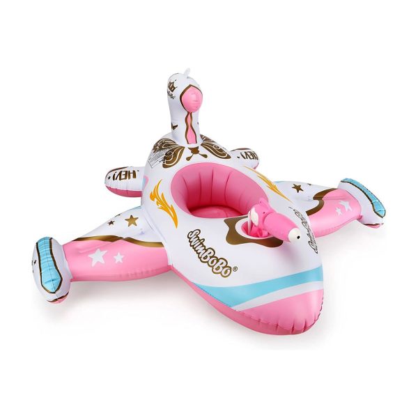 Swimbobo Airplane-Shaped Baby Swimming Float 3 Years + 18cm - Pink