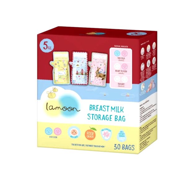 Lamoon Breast Milk Storage Bag 5oz  - 150ml (30 bags) Bonvoyage Collection