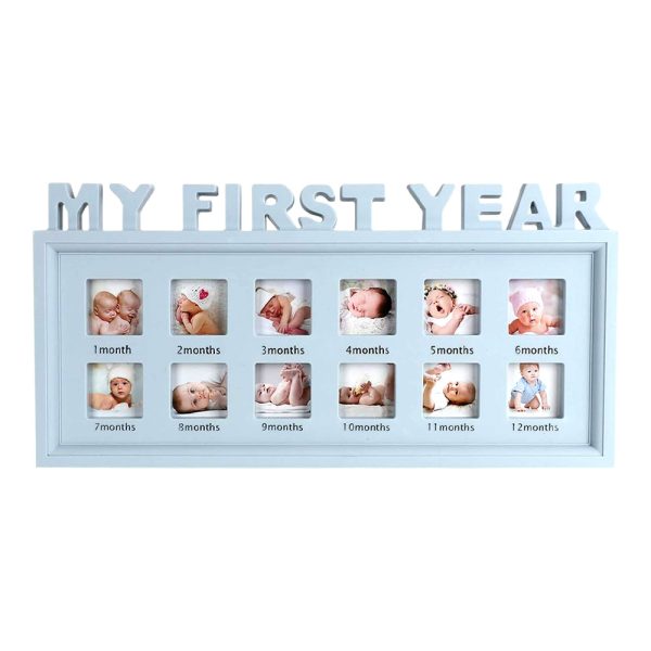 Giftana My First Year Baby Photo Frame / Photo Collage For New Born Monthly Growth
