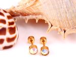 ⁦Ason Kexta Stylish And Cute Round Zirconia Earrings - Size 3mm - Lightweight For All-day Comfort⁩ - الصورة ⁦3⁩