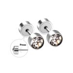 ⁦Ason Kexta Classic Style Stud Stylish Earrings Designs - Size 3mm - Suitable For All Ages For Both Casual And Semi-formal Wear⁩ - الصورة ⁦5⁩