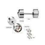 ⁦Ason Kexta Classic Style Stud Stylish Earrings Designs - Size 3mm - Suitable For All Ages For Both Casual And Semi-formal Wear⁩ - الصورة ⁦8⁩