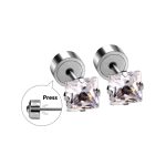 ⁦Ason Kexta Classic Style Stud Stylish Earrings Designs - Size 3mm - Suitable For All Ages For Both Casual And Semi-formal Wear⁩ - الصورة ⁦6⁩