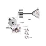 ⁦Ason Kexta Classic Style Stud Stylish Earrings Designs - Size 3mm - Suitable For All Ages For Both Casual And Semi-formal Wear⁩ - الصورة ⁦9⁩