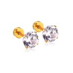 Ason Kexta Stylish And Cute Zirconia Earrings - Size 3mm - Suitable For All Ages For Both Casual And Semi-formal Wear