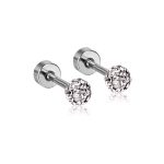 Ason Kexta Crystal Ball Stud Stylish And Cute Earrings - Size 4mm - Suitable For Both Casual And Semi-formal Wear