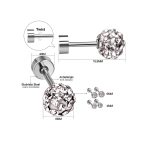 Ason Kexta Crystal Ball Stud Stylish And Cute Earrings - Size 4mm - Suitable For Both Casual And Semi-formal Wear - Image 4