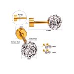 Ason Kexta Crystal Ball Stud Stylish And Cute Earrings - Size 4mm - Suitable For Both Casual And Semi-formal Wear - Image 3