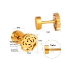 Ason Kexta Crystal Stud Stylish And Cute Screw Earrings - Suitable For Both Casual And Semi-formal Wear - Image 8