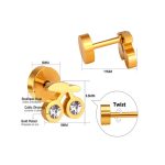 Ason Kexta Crystal Stud Stylish And Cute Screw Earrings - Suitable For Both Casual And Semi-formal Wear - Image 6