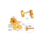 Ason Kexta Crystal Stud Stylish And Cute Screw Earrings - Suitable For Both Casual And Semi-formal Wear - Image 5