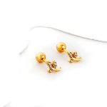 Ason Kexta Stylish And Cute Gold Coloured Stud Earrings - Image 2