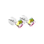 Ason Kexta Stylish And Cute Mixed Color Diamond Stone Earrings - Size - 5mm - Ideal For Parties, Weddings, And Festive Occasions