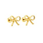 Ason Kexta Stylish And Cute Screw Plug Bow Earrings - Size -  0.8*8mm - Suitable For All Ages For Both Casual And Semi-formal Wear