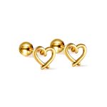 Ason Kexta Stylish And Cute heart Cut-Out Earrings
