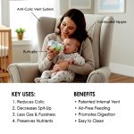 ⁦Dr. Brown's Natural Flow Anti-Colic Options+ Wide-Neck Baby Bottle - 150 ml⁩ - الصورة ⁦6⁩